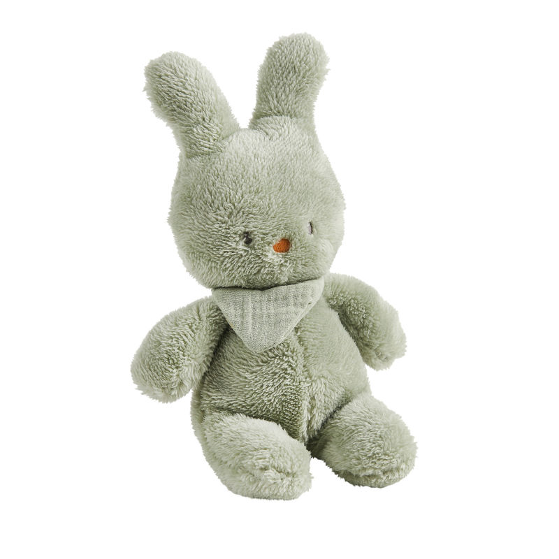  - tipidou - peluche lapin vert 30 cm 